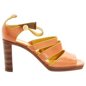 Louis Vuitton Women's Metallic Leather Sandals 👡